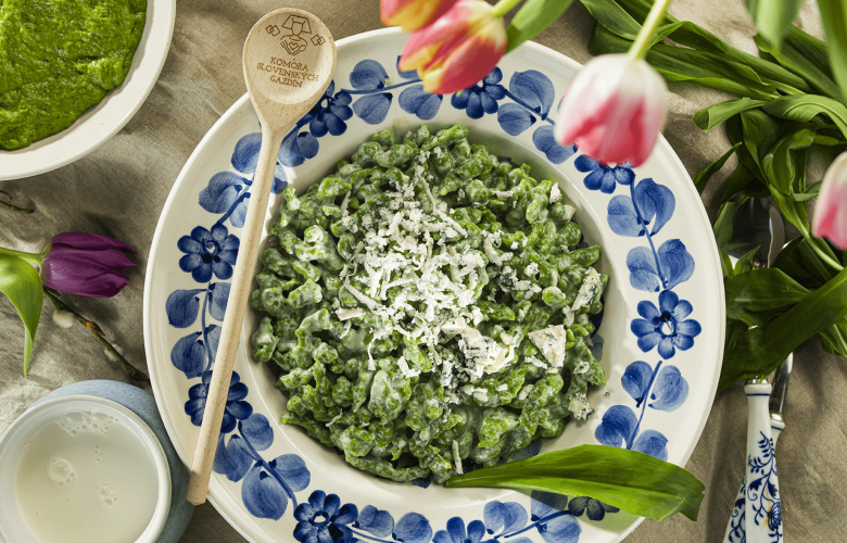 Recept → Halušky z medvedieho cesnaku a špenátu so syrom Recept → Halušky z medvedieho cesnaku a špenátu so syrom