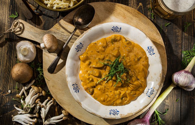 Recept → Hubový paprikáš Recept → Hubový paprikáš
