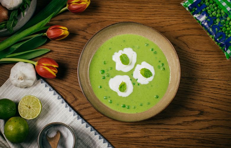 Recept → Hráškový krém s mätou Recept → Hráškový krém s mätou