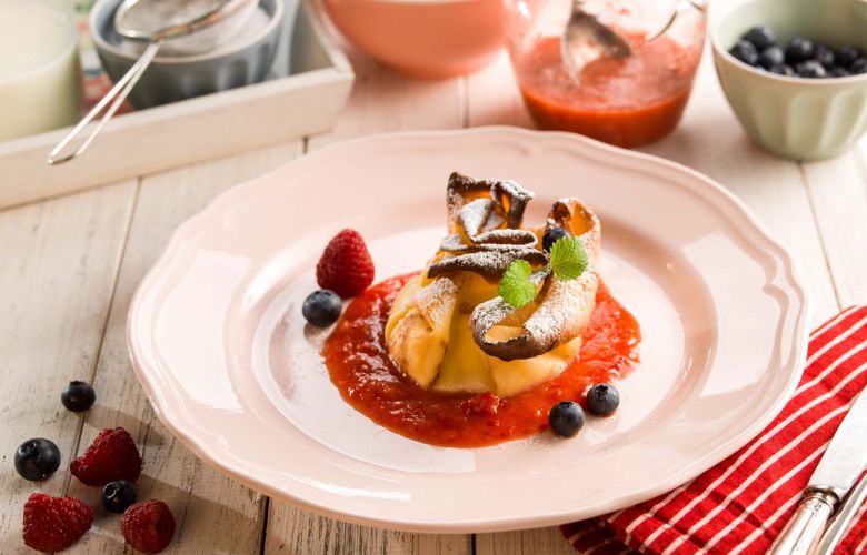 Recept → Zapekané palacinky s tvarohom Recept → Zapekané palacinky s tvarohom
