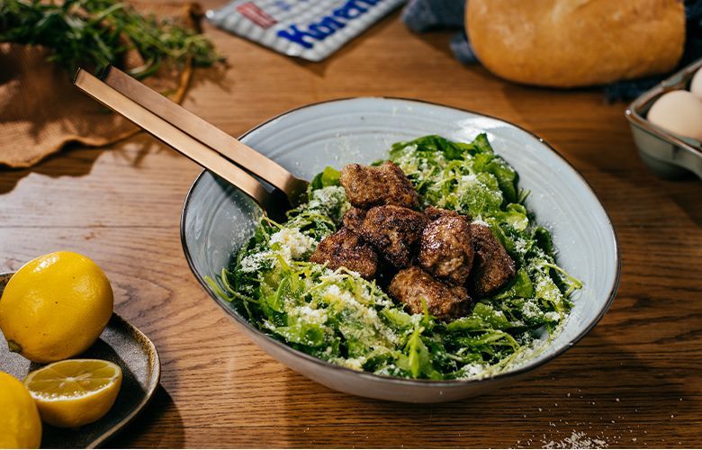 Recept → Horčicovo-bylinkové mäsové guľky s parmezánom