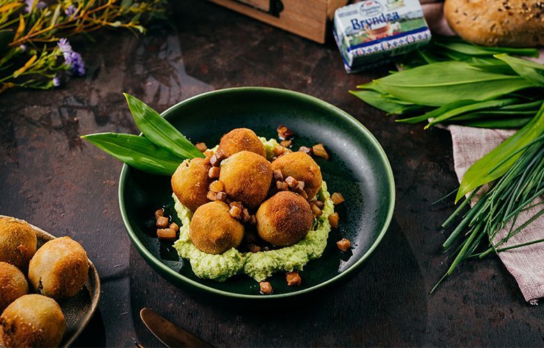 Recept → Bryndzové krokety s krémom z medvedieho cesnaku Recept → Bryndzové krokety s krémom z medvedieho cesnaku