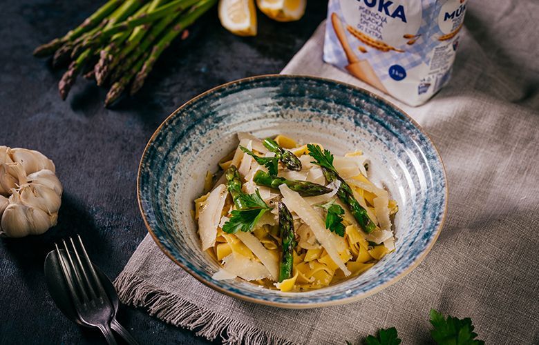 Recept → DOMÁCE CESTOVINY SO ZELENOU ŠPARGĽOU Recept → DOMÁCE CESTOVINY SO ZELENOU ŠPARGĽOU