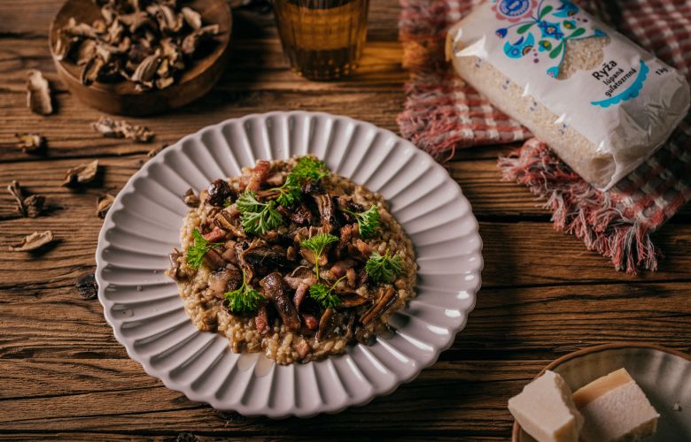 Recept → HUBOVÉ RIZOTO S MANDĽOVÝM MLIEKOM Recept → HUBOVÉ RIZOTO S MANDĽOVÝM MLIEKOM