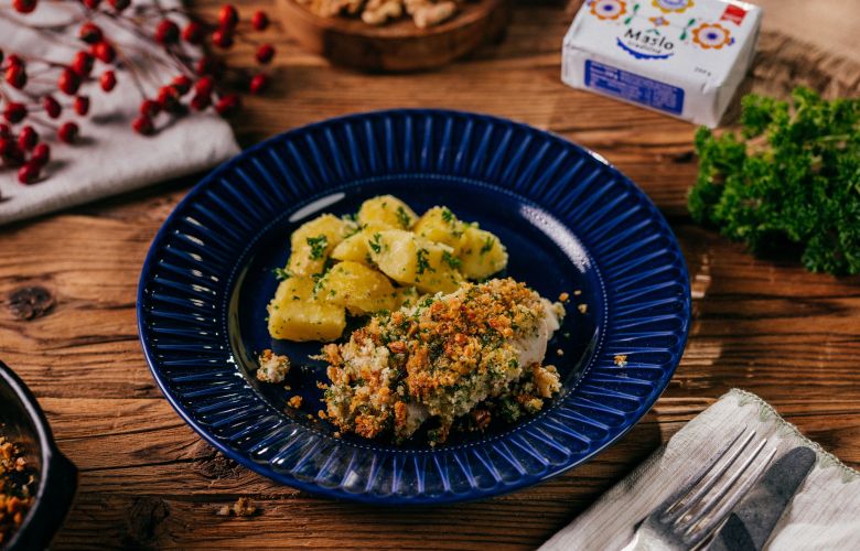 Recept → PEČENÁ TRESKA S ORECHOVOU KRUSTOU Recept → PEČENÁ TRESKA S ORECHOVOU KRUSTOU