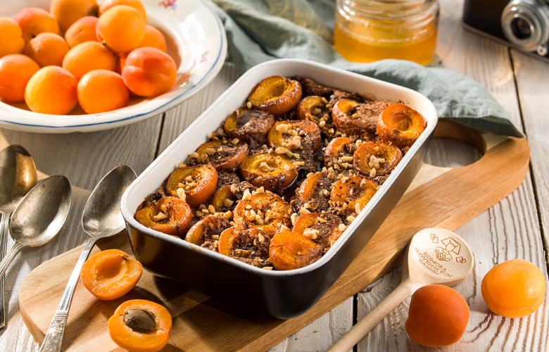 Recept → Čokoládovo-marhuľový nákyp Recept → Čokoládovo-marhuľový nákyp