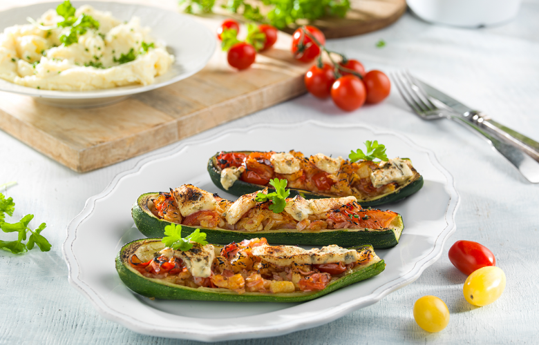 Recept → Plnené zapekané cukety Recept → Plnené zapekané cukety